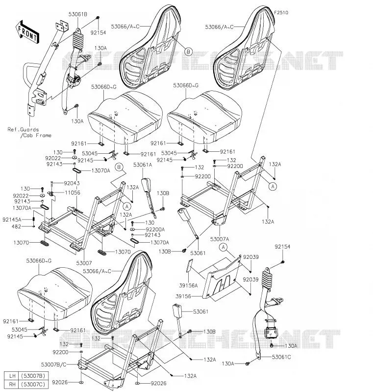 SELLE Kawasaki SSV 800 2020 TERYX4  KRT800GLF