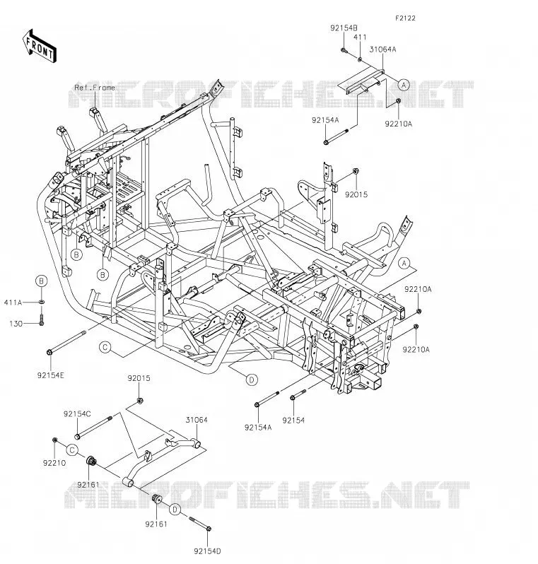 SUPPORT MOTEUR Kawasaki SSV 800 2020 TERYX4  KRT800GLF