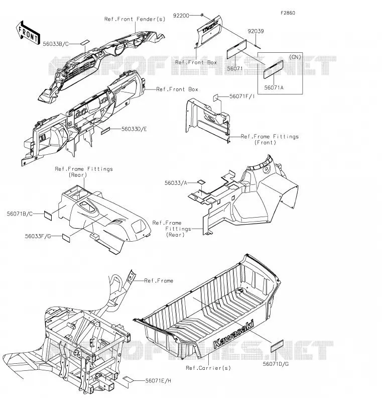 LABEL Kawasaki SSV 800 2020 TERYX4  KRT800GLFA