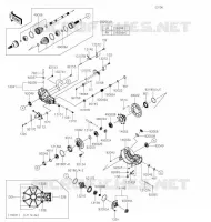 ARBRE DE TRANSMISSION AVANT pour Kawasaki TERYX4