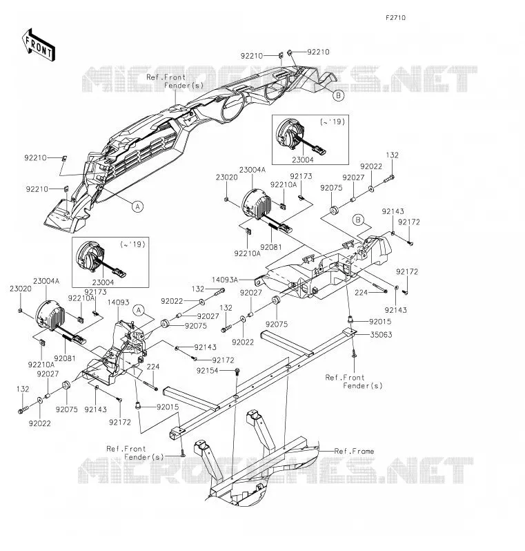 OPTIQUE(S) Kawasaki SSV 800 2020 TERYX4  KRT800HLF