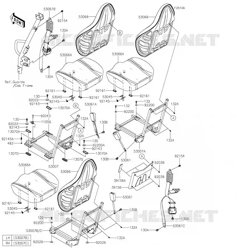 SELLE Kawasaki SSV 800 2020 TERYX4  KRT800HLF