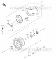 MOYEU AVANT pour Kawasaki KLX110L