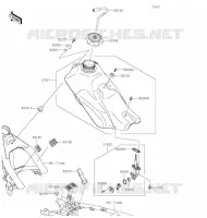 RESERVOIR CARBURANT pour Kawasaki KLX140G