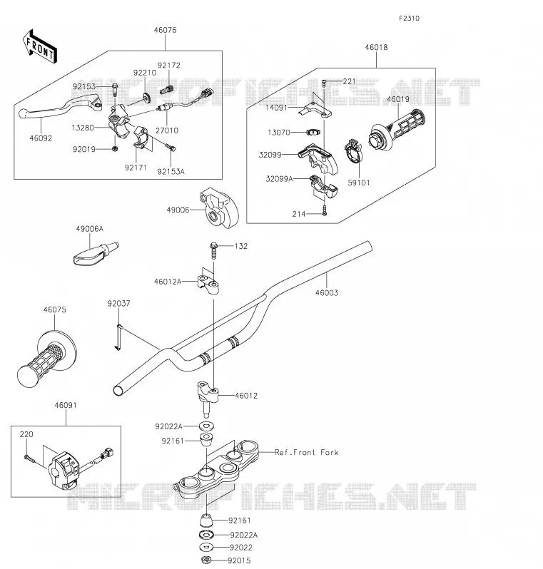 GUIDON Kawasaki TOUT-TERRAIN 140 2020 KLX140G  KLX140CLF