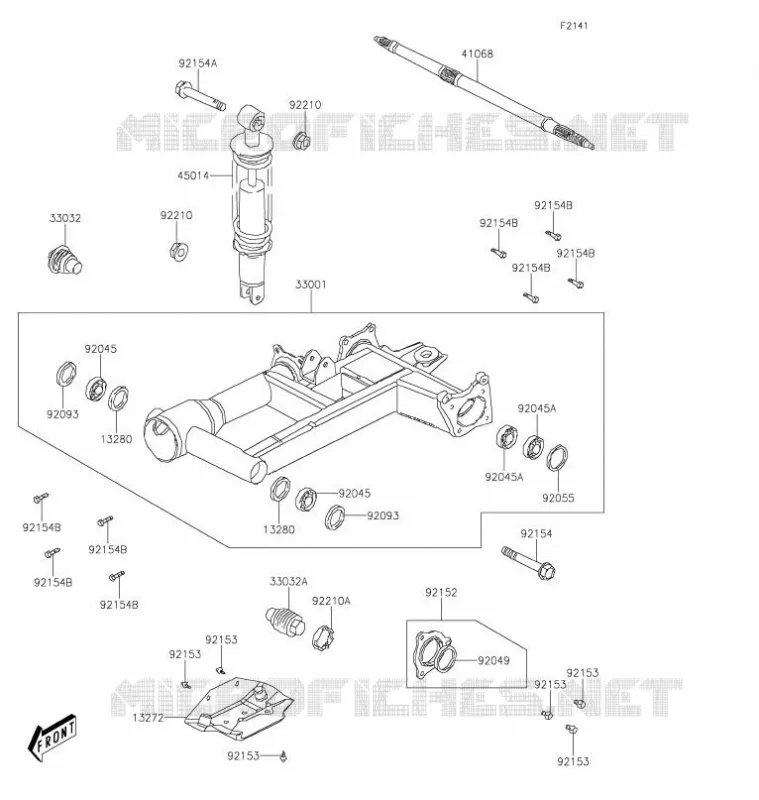 BRAS OSCILLANT Kawasaki QUAD 300 2021 BRUTE FORCE 300  KVF300CMFNN