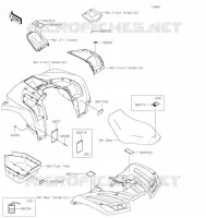 ETIQUETTES pour Kawasaki BRUTE FORCE 750 4X4I