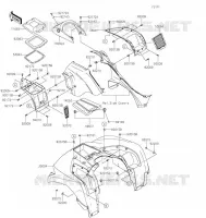 GARDE BOUE AVANT pour Kawasaki BRUTE FORCE 750 4X4I