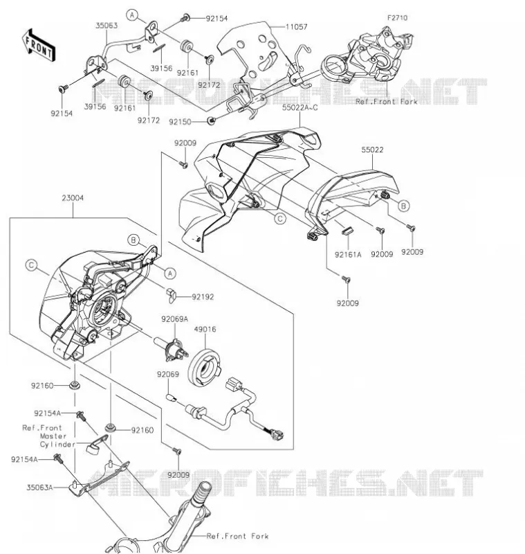 PHARE(s) Kawasaki MOTOS 125 2021 Z125 PRO  BR125JMFNN