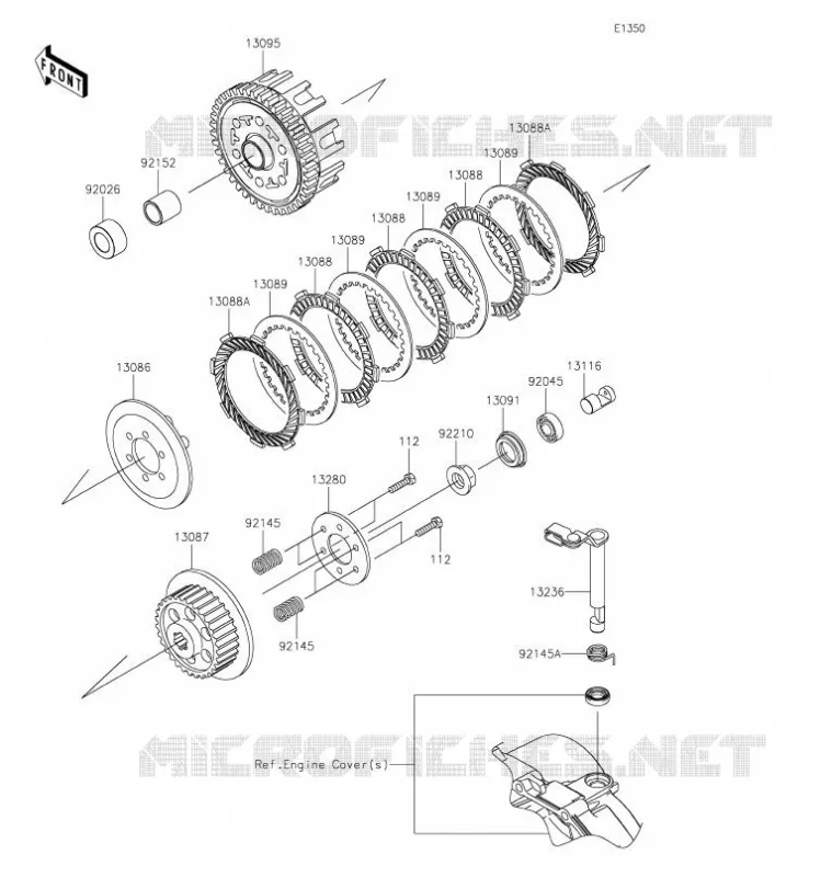 EMBRAYAGE Kawasaki MOTOS 125 2021 Z125 PRO  BR125JMFNN