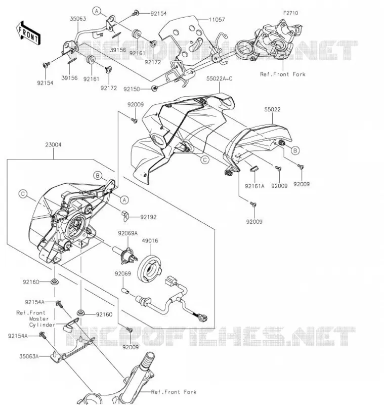 PHARE(s) Kawasaki MOTOS 125 2021 Z125 PRO  BR125JMFNN
