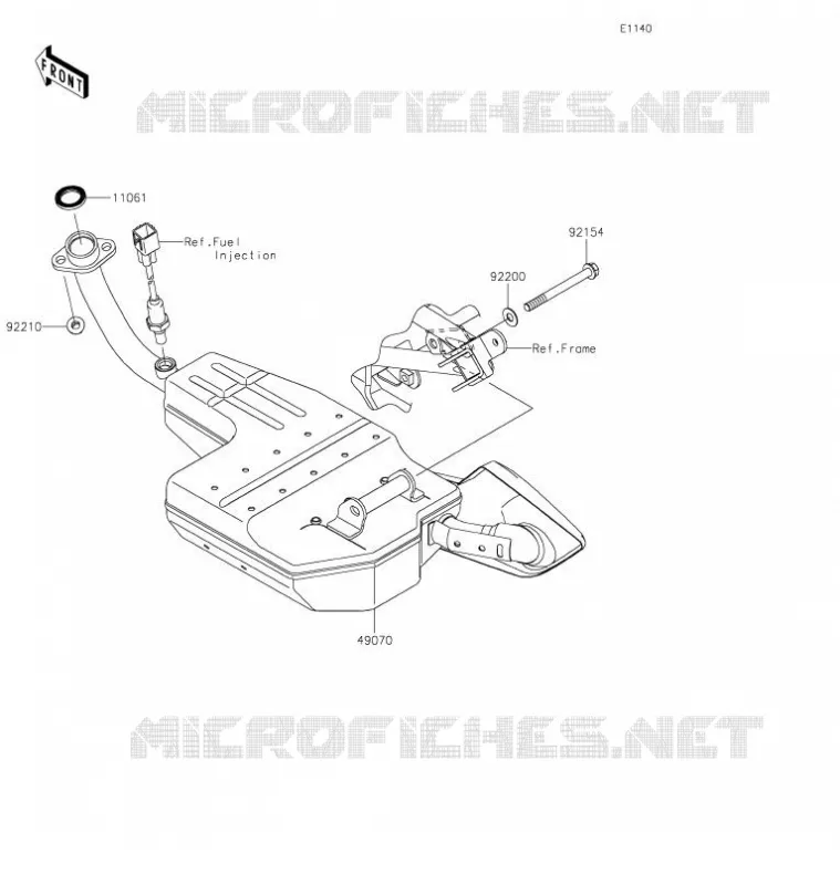 SILENCIEUX D'ECHAPPEMENT Kawasaki MOTOS 125 2021 Z125 PRO  BR125JMFNN