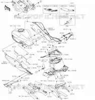 CACHE LAT&Eacute;RAL/GARDE CHAINE pour Kawasaki Z125