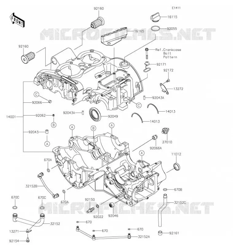 CARTER MOTEUR(S) Kawasaki MOTOS 800 2021 W800  EJ800DMFNN