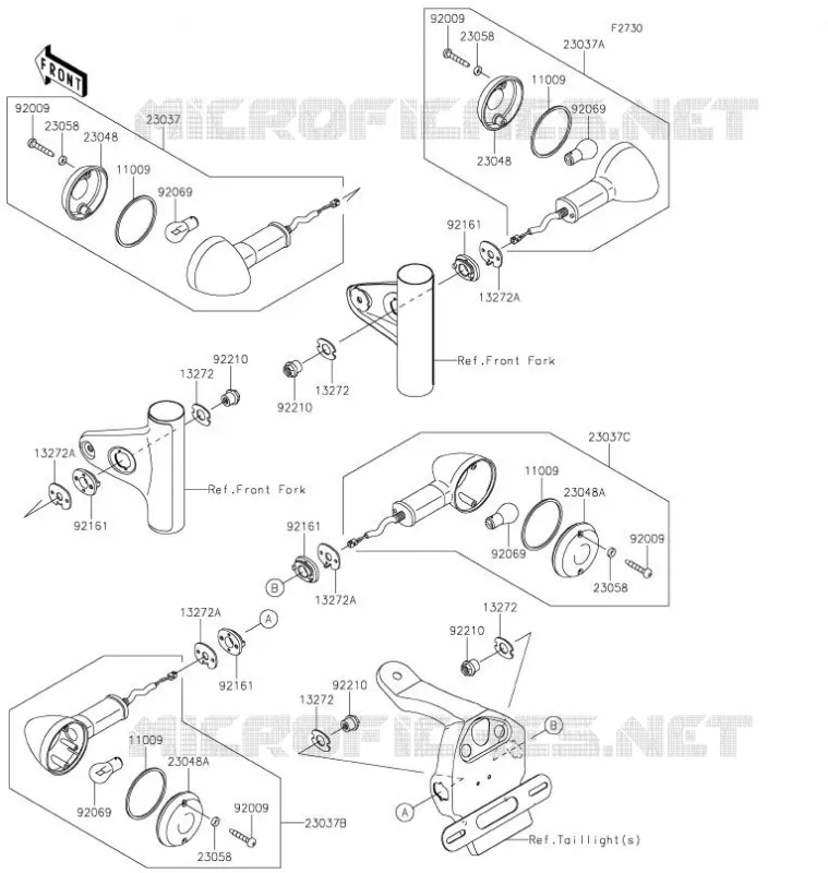 CLIGNOTANTS Kawasaki MOTOS 800 2021 W800  EJ800DMFNN