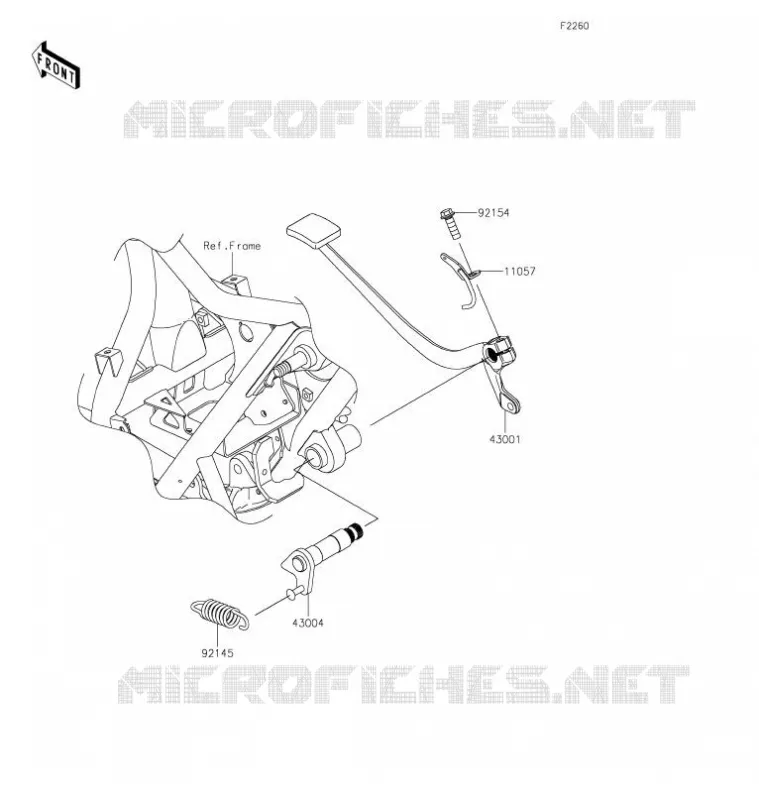 PEDALE DE FREIN/TORQUE LINK Kawasaki MOTOS 800 2021 W800  EJ800DMFNN
