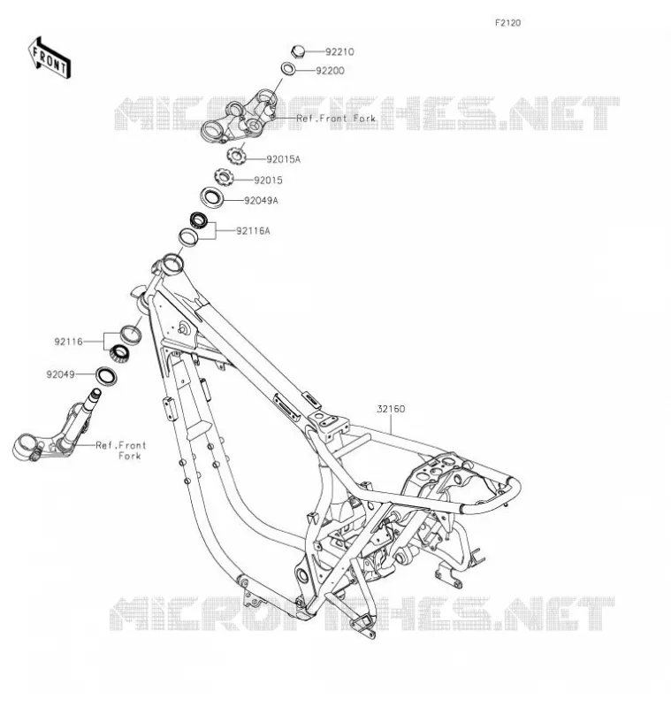 CADRE Kawasaki MOTOS 800 2021 W800  EJ800EMFNN