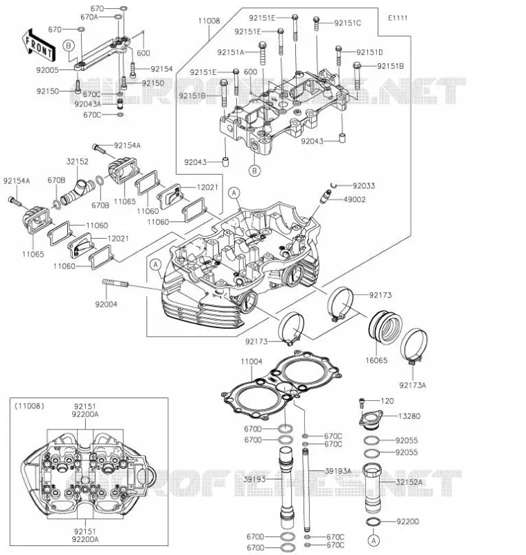 CULASSE Kawasaki MOTOS 800 2021 W800  EJ800EMFNN