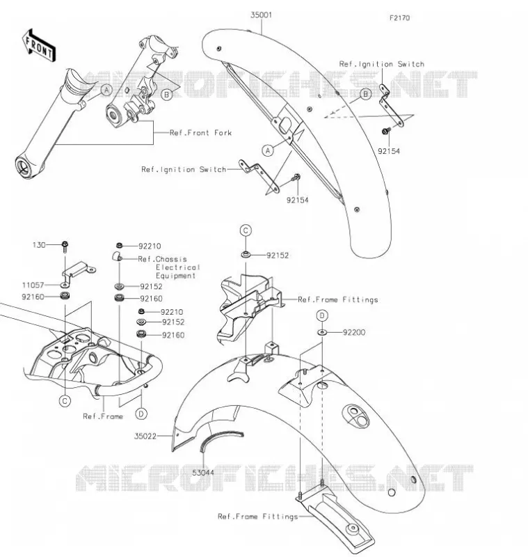 GARDE BOUE Kawasaki MOTOS 800 2021 W800  EJ800EMFNN