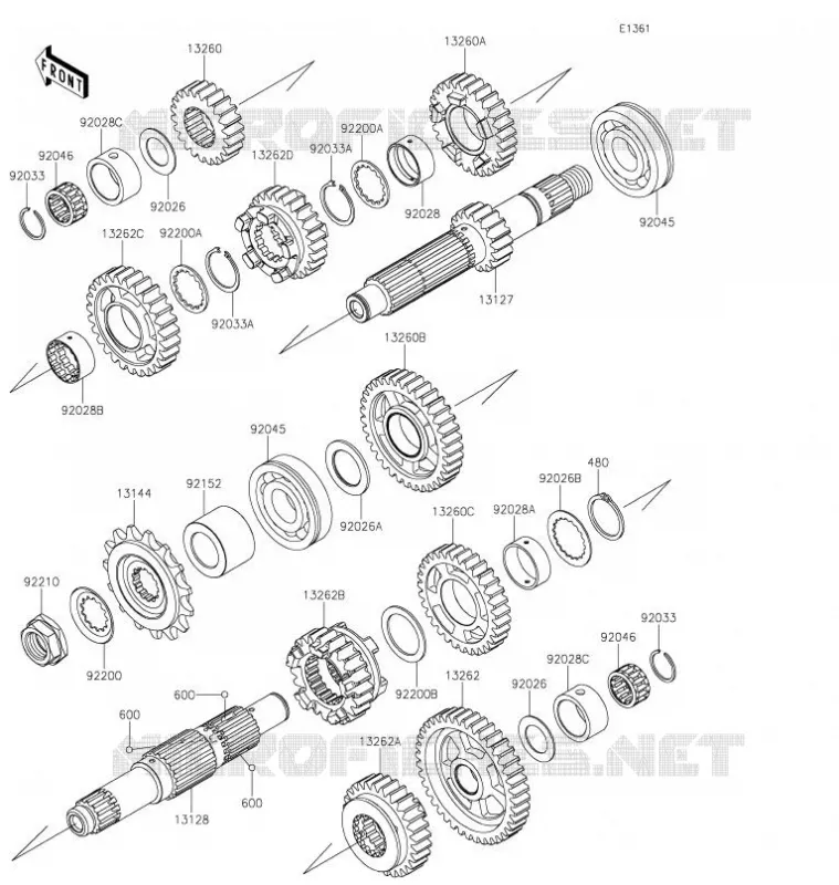 TRANSMISSION Kawasaki MOTOS 800 2021 W800  EJ800EMFNN