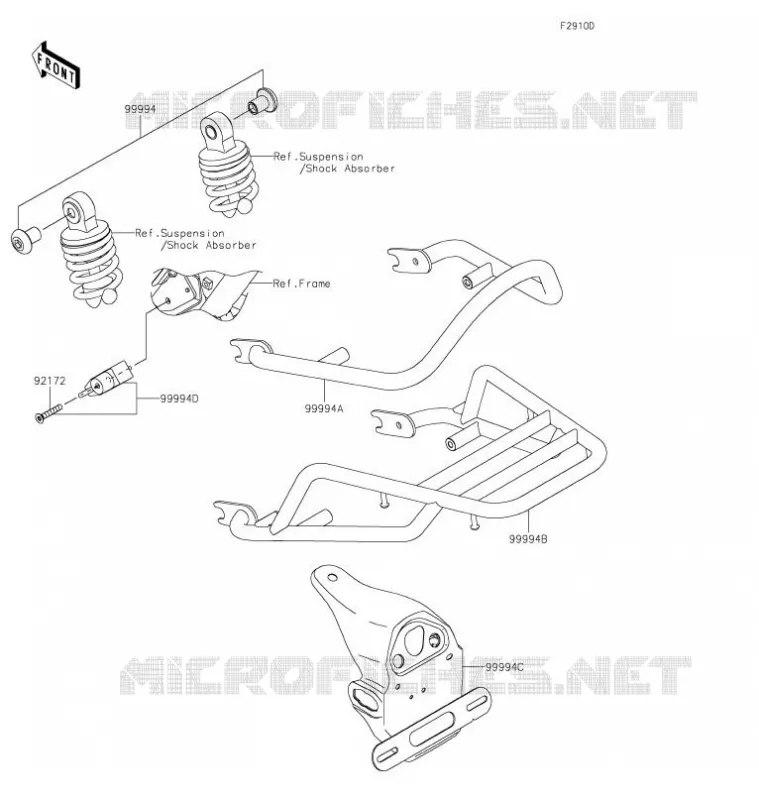 ACCESSOIRE(RR Carrier and Grab Rail etc) Kawasaki MOTOS 800 2021 W800 STREET  EJ800FMFNN