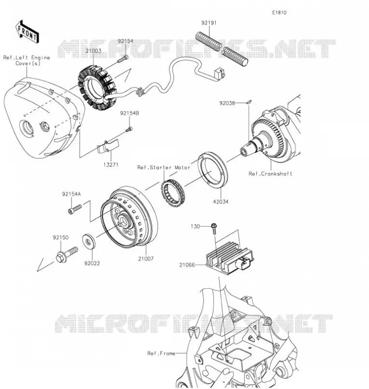GENERATEUR Kawasaki MOTOS 800 2021 W800 STREET  EJ800FMFNN