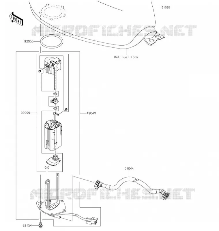 POMPE A ESSENCE Kawasaki MOTOS 800 2021 W800 STREET  EJ800FMFNN