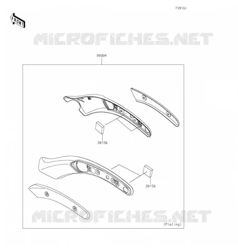 ACCESSOIRE(Fender Strut Cover) Kawasaki MOTOS 650 2021 VULCAN S  EN650CMFAN
