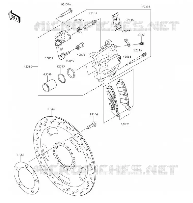 FREIN AVANT Kawasaki MOTOS 650 2021 VULCAN S  EN650CMFAN