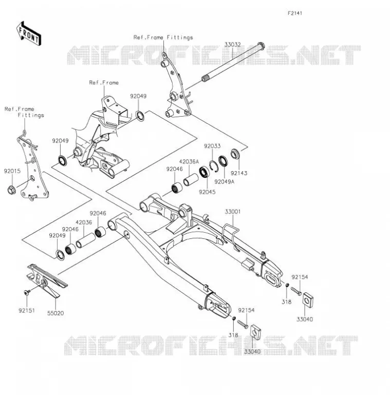 BRAS OSCILLANT Kawasaki MOTOS 650 2021 VULCAN S  EN650DMFAN