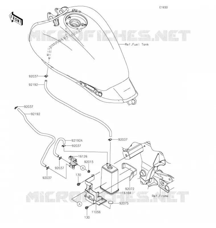 SYSTÈME D'ÉVAPORATION DE CARBURANT(CA) Kawasaki MOTOS 650 2021 VULCAN S  EN650DMFAN