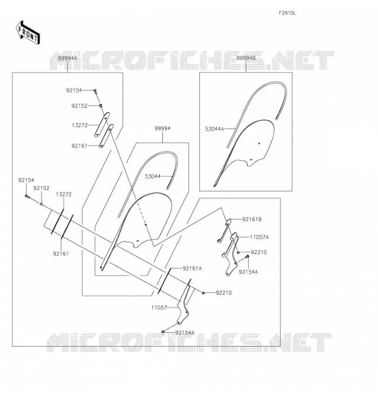 ACCESSOIRE(Windshield) Kawasaki MOTOS 650 2021 VULCAN S CAFE  EN650EMFNN