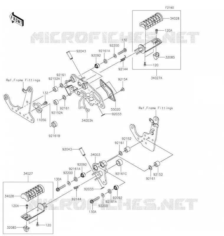 REPOSES PIED Kawasaki MOTOS 650 2021 VULCAN S CAFE  EN650EMFNN