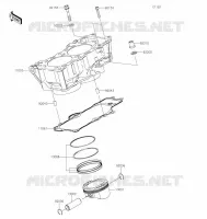 CYLINDRE/PISTON pour Kawasaki VULCAN S