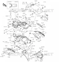 GARDE BOUE ARRI&Egrave;RE pour Kawasaki VULCAN S