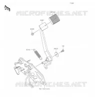 PEDALE DE FREIN pour Kawasaki VULCAN S