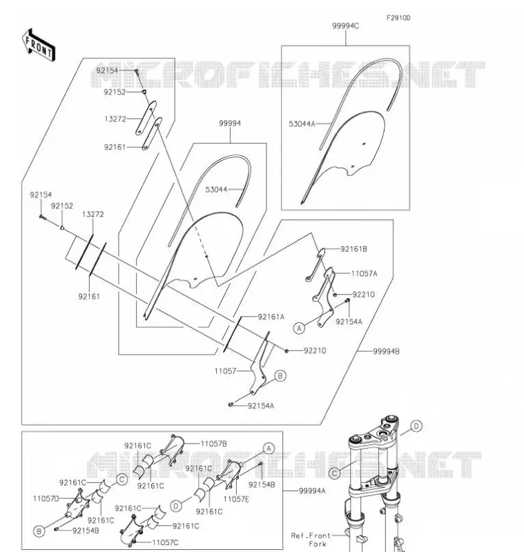 ACCESSOIRE(PARE-BRISE) Kawasaki MOTOS 650 2021 VULCAN S  EN650JMFAN