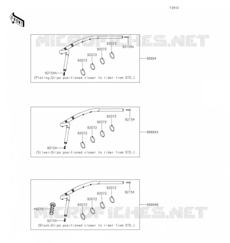 ACCESSOIRE(Handlebar) Kawasaki MOTOS 650 2021 VULCAN S  EN650JMFNN