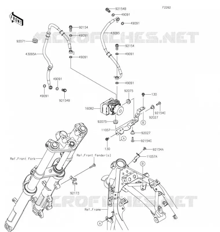 DURITE DE FREIN Kawasaki MOTOS 400 2021 Z400  ER400DMFNN