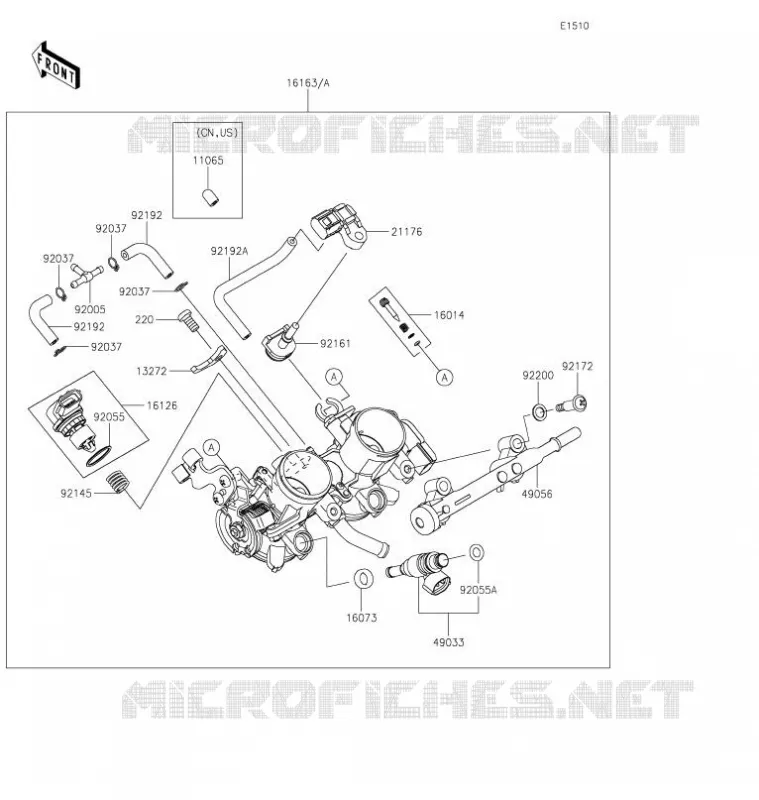 POIGNEE DE GAZ Kawasaki MOTOS 400 2021 Z400  ER400DMFNN
