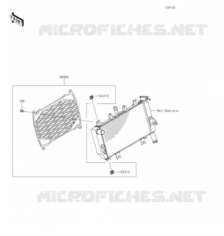 ACCESSOIRE(Radiator Screen) Kawasaki MOTOS 400 2021 Z400  ER400DMFNN