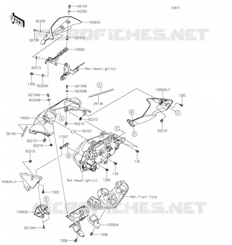 CARENAGES Kawasaki MOTOS 400 2021 Z400  ER400DMFNN