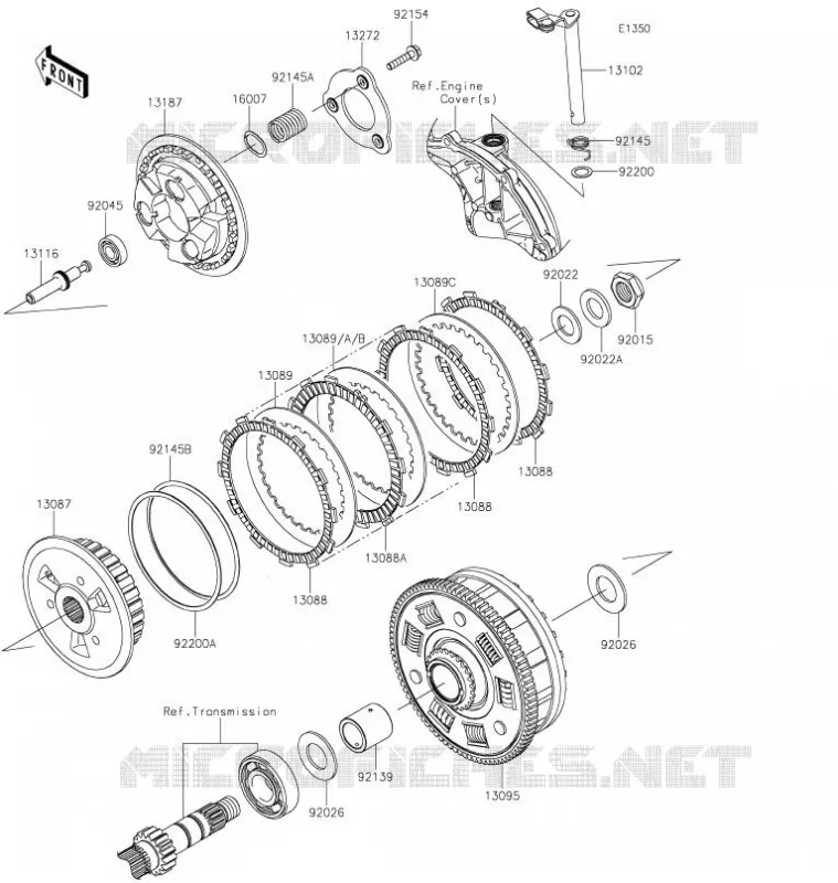 EMBRAYAGE Kawasaki MOTOS 650 2021 Z650  ER650KMFAL