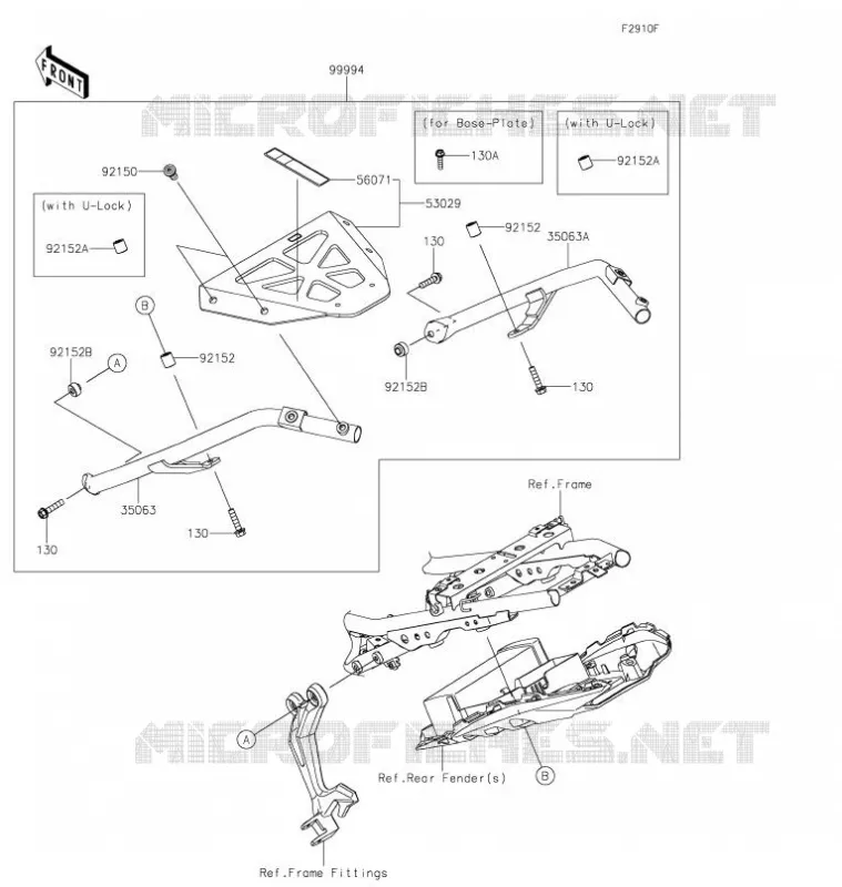 ACCESSOIRE (SUPPORT TOP CASE) Kawasaki MOTOS 650 2020 Z650  ER650LLF