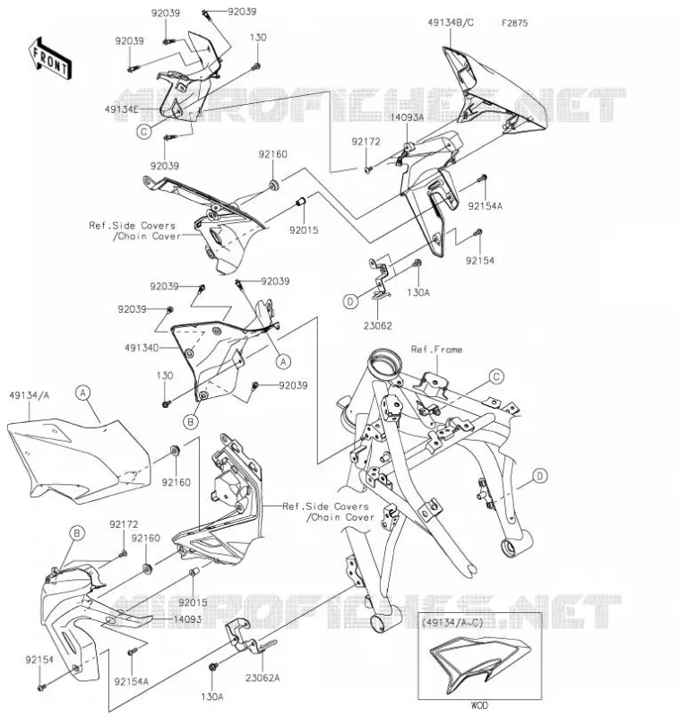 ECOPE Kawasaki MOTOS 650 2020 Z650  ER650LLF