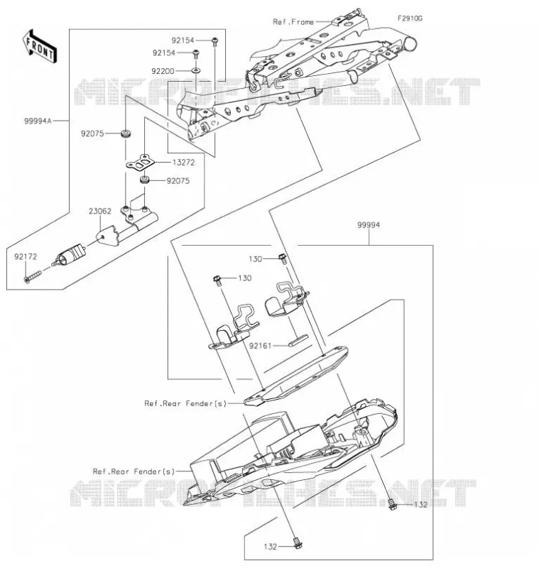 ACCESSOIRE(U-Lock Bracket etc.) Kawasaki MOTOS 650 2021 Z650  ER650LMFNN