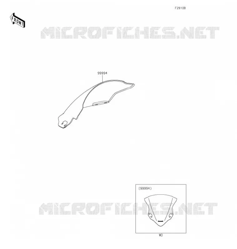 ACCESSOIRE(PARE-BRISE) Kawasaki MOTOS 400 2020 NINJA 400  EX400GLFB