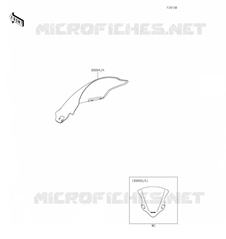 ACCESSOIRE(Windshield) Kawasaki MOTOS 400 2021 NINJA 400  EX400GMFAN