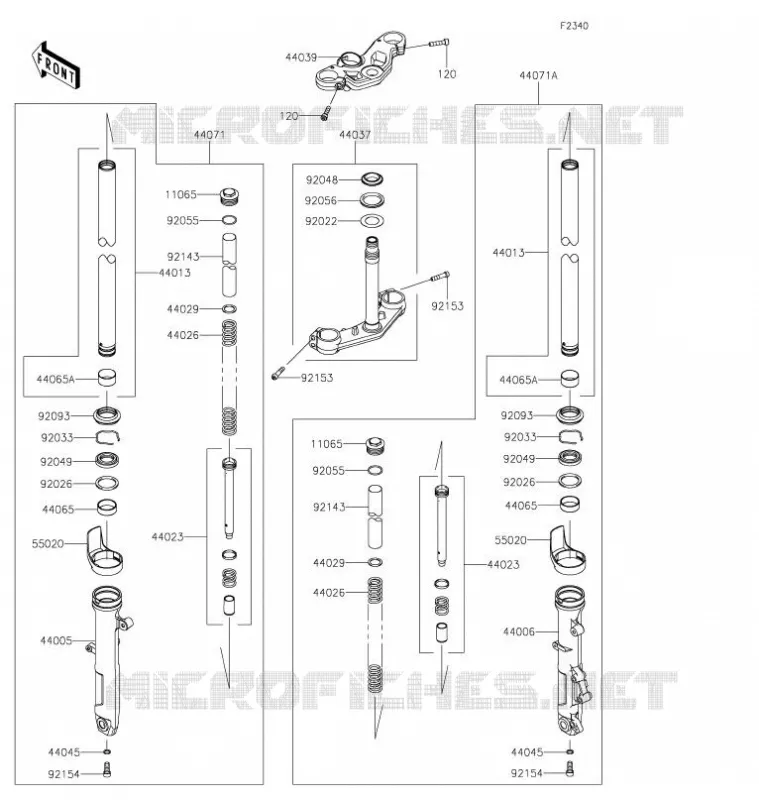 FOURCHE Kawasaki MOTOS 400 2021 NINJA 400  EX400GMFNN