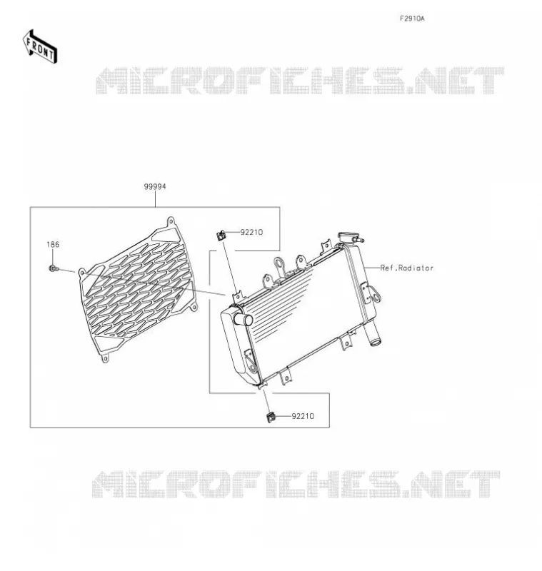 ACCESSOIRE(Radiator Screen) Kawasaki MOTOS 400 2021 NINJA 400  EX400GMFNN